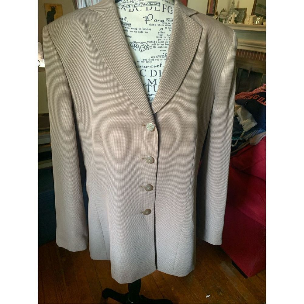 Le Suit Brown Checked Suit